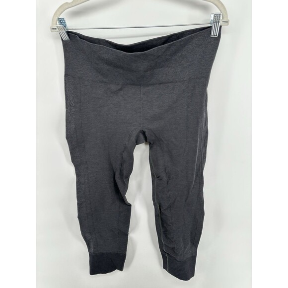 Lululemon Ebb To Street Tight Pant Leggings Seamless Size 12 Dark Gray Cuffed - Picture 1 of 4